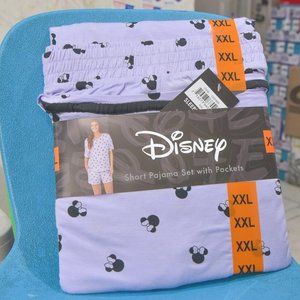 XXL Purple  Disney short pajama set with pockets‎